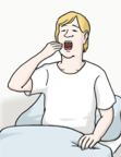 Person am Schlafen
